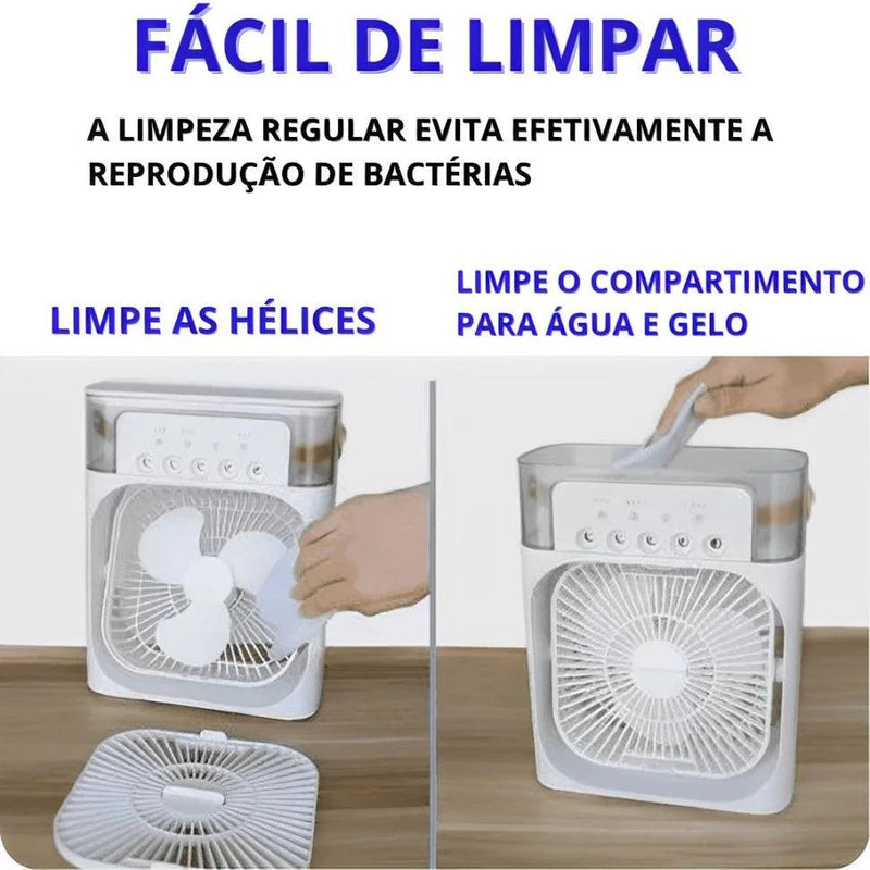 Freze Air - Mini Ventilador e Umidificador Portátil